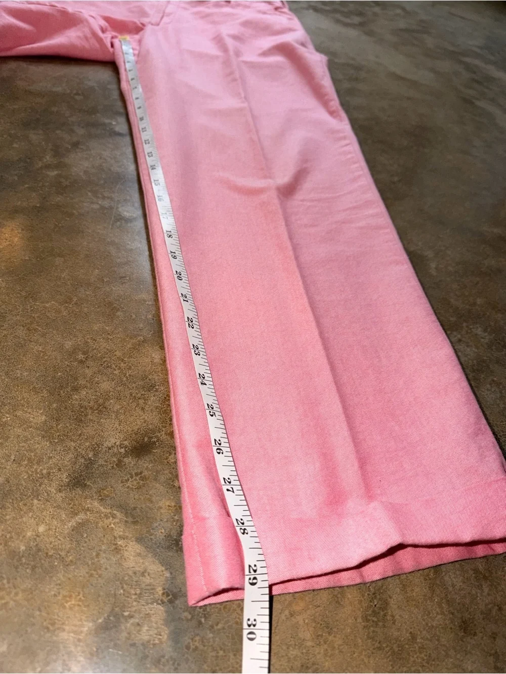 Men Tailored Pastel Pink Chino Trousers Pants Cuff